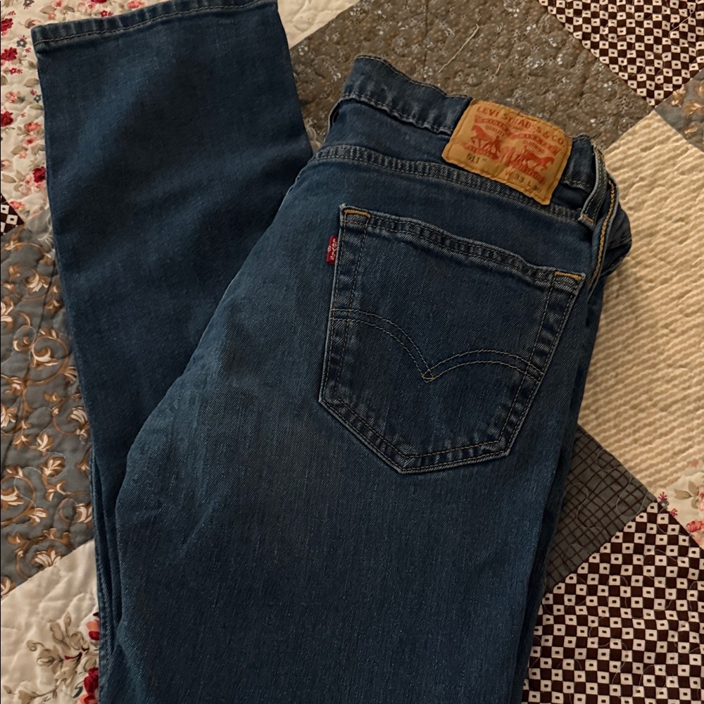 Levi's Men's Dark Blue Straight Jeans